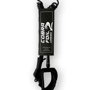 Cobra Double Coil Foil Leash 6ft x 5.5mm - Black