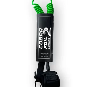Cobra Double Coil Foil Leash 6ft x 5.5mm - FLITElab* Green